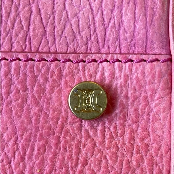 Unique Vintage Celine Pink Leather Satchel - Picture 11 of 16